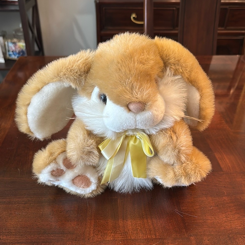 Wondertreats Realistic Plush Stuffed Rabbit 11” Excellent Bunny Brown Easter